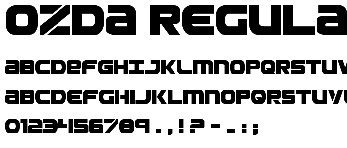 Ozda Regular font